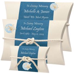 Sea Shell Starfish Fisherman Peaceful Pillow® Water Burial Cremation Urn - Biodegradable Burial At Sea Urn