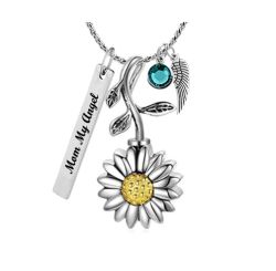 Sunflower Ash Pendant Urn - Love Charms™ Option