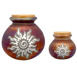 Sun Raku Cremation Adult or Medium Urn - Personalization Option