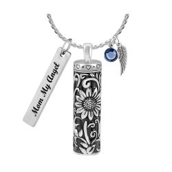 Sunflower Garden Jewelry Cremation Urn - Love Charms® Option