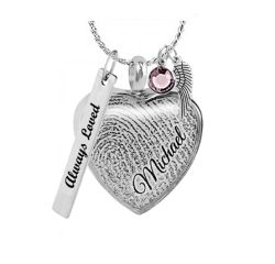 Color Photo Pendant Heart Urn - Love Charms Option