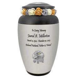 Eagle Head Adult Cremation Urn - Bald Eagle American - Tribute Wreath™ - Pro Diamond Engraving