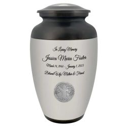 Tree of Life Medallion Adult Cremation Urn - Genealogist Urn - Tribute Wreath™ - Pro Personalization - Burial Vault Option