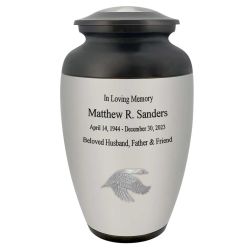 Flying Goose Adult Cremation Urn - Tribute Wreath™ - Pro Personalization - Burial Vault Option