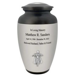 Road Warrior Biker Motorcycle Cremation Urn  - Tribute Wreath™ - Pro Personalization - Burial Vault Option