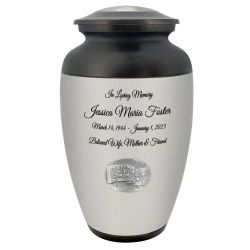 Musical Notes Cremation Urn - Adult Music Memorial - Tribute Wreath™ - Pro Personalization - Burial Vault Option