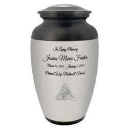 Celtic Trinity Medallion Adult Urn - Tribute Wreath™ - Pro Personalization - Burial Vault Option