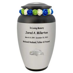 Bass Fishing Adult Cremation Urn - Personalization Available - Tribute Wreath Option