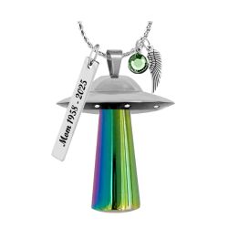 UFO Lights Cremation Ashes Jewelry Urn - Love Charms® Option