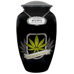 Until We Meet Again Marijuana Medium or Adult Urn - Tribute Wreath™ - Pro Personalization - Burial Vault Option