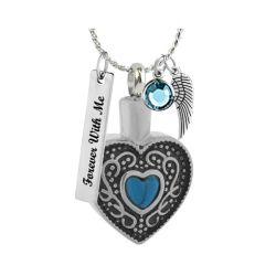 Western Heart Ash Pendant Urn - Love Charms Option