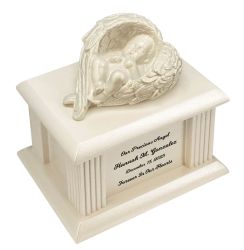 Angel of Protection Infant Marble Urn