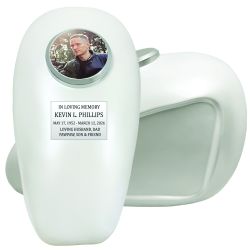 Pearl Motorcycle Gas Tank Large Adult Cremation Urn - Free Plate & Photo Option