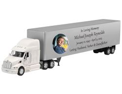 Peterbilt 387 White Truck Cremation Urn