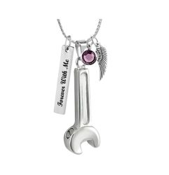 Workshop Wrench Ash Pendant Urn - Love Charms Option