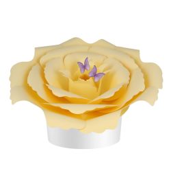 Golden Rose Peaceful Petal® Flower Water Burial Adult Urn - Purple Butterfly Option