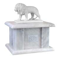 White Lion Art Urn