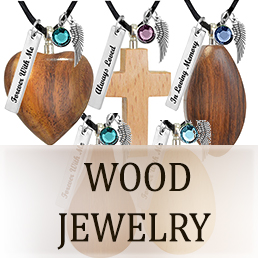 Wood Cremation Jewelry Urns