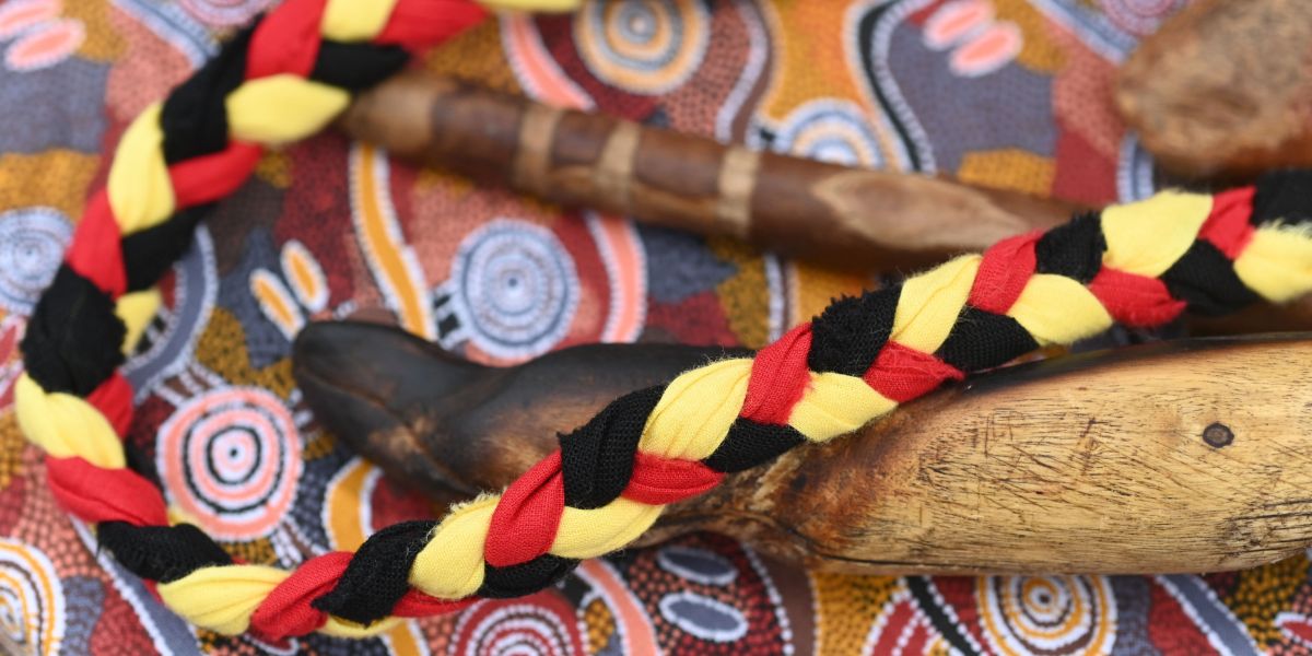 Funeral tradition material of Aboriginal Australians.