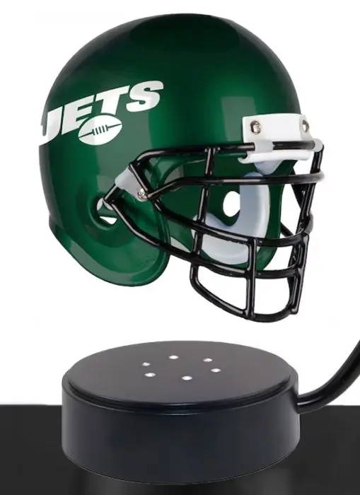 Football Cremation Urn & New York Jets Hover Helmet Décor