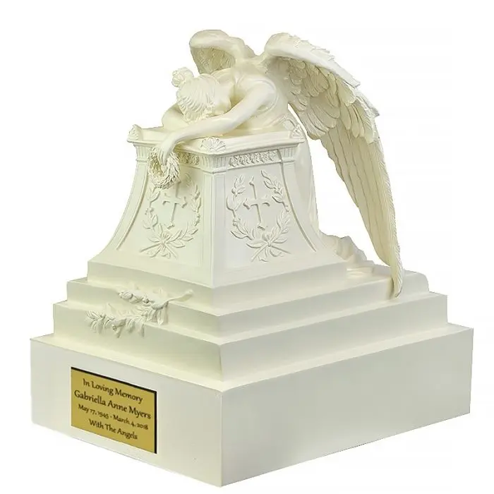 Angel of Grief® Ivory Mourning Cremation Urn