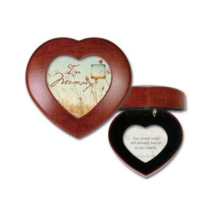 Heart shaped cremation keepsakes.