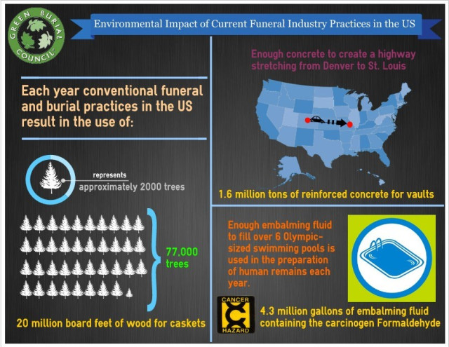 Green burial in the United States diagram.