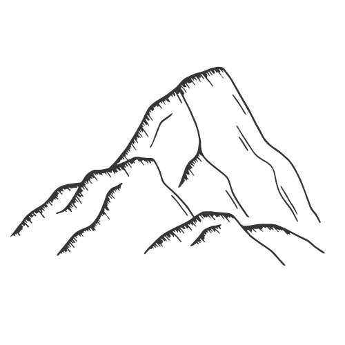 Scatter on land - Mountain Clipart Sketch 