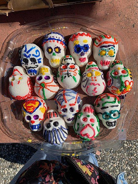 Batch of Dia de los Muertos sugar skulls.