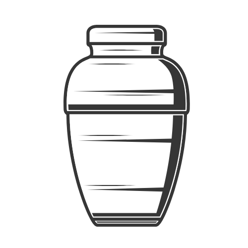 Keep an urn at home - Clipart sketch of an urn