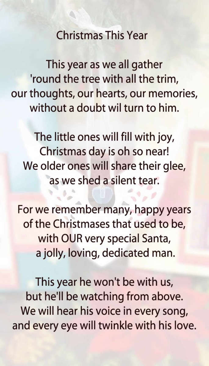 Missing You At Christmas Poems & Hoiday Memorial Quotes