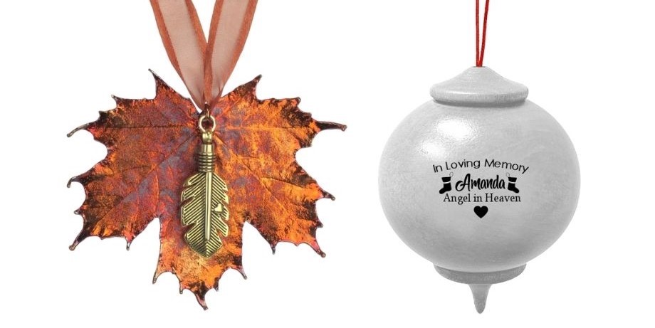 Holiday ornaments by In The Light Urns.